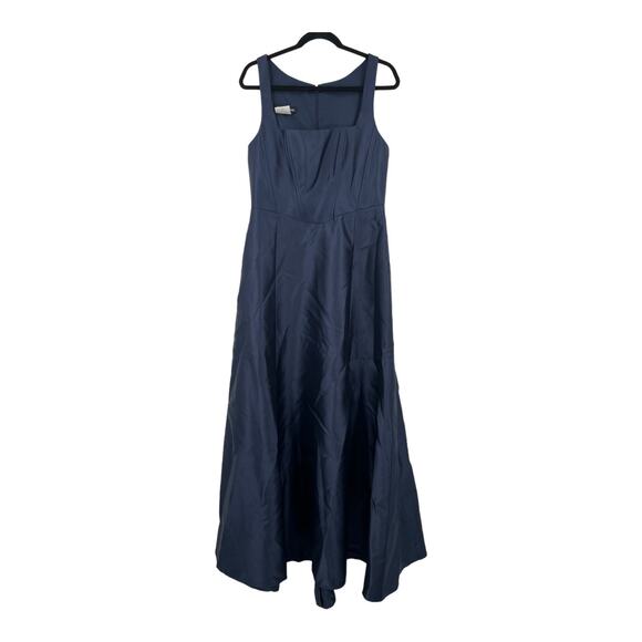 Alfred Sung dress D844 Corset Satin Gown dark blue size 12 - Picture 2 of 6